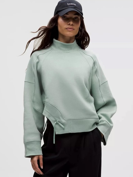 lululemon athletica Sweaters - Lululemon Athletica Plush Fleece Mock Neck Curved Hem Pullover-In SVBL- SOLD OUT